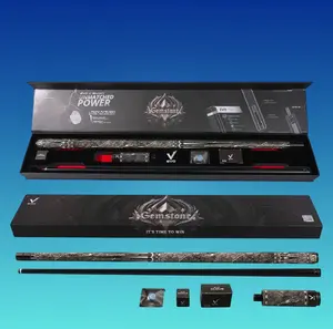 EVO Gemstone Maxbing Edition - Nightglow Pool Cue Kit with 29" Glass Fiber Shaft, Carbon-Glass Wrapless Butt, 12.5mm EVO Tip, 5/16-18 Joint, 19-19.5oz, 4" Extension, Glove & Chalk