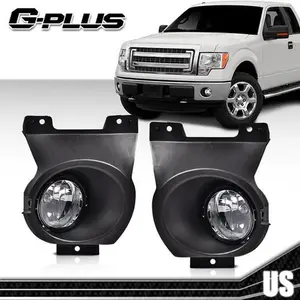 Smoke Front Bumper Driving Fog Lights Lamps W/ Bulbs Fit For 2011-2014 Ford F150 G-PLUS