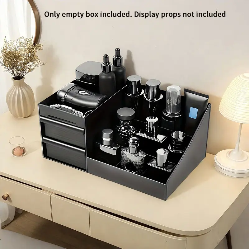 Men's Perfume Storage Box, Simple Cosmetic Organizer, Beauty Supplies Organizer, Dustproof Organizers, Dustproof Storage Box, Multi-Layer Design, Bathroom Counter, Dressing Table, Bedroom, Perfect Gift