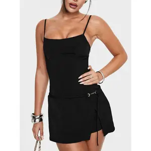 Piatta Wrap Playsuit Black