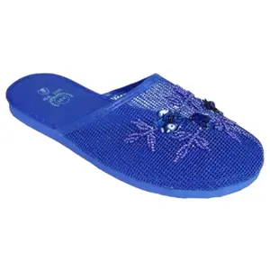 Cammie Women's Floral Beaded Mesh Chinese Slippers Flip Flops Flip Flop