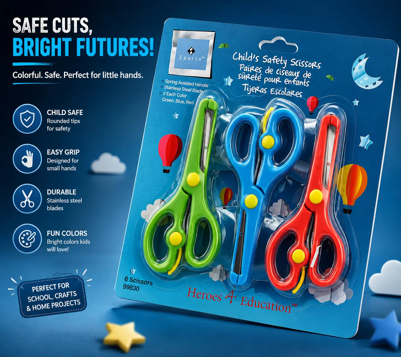 SPR99830 - Sparco Childs Safety Scissors Set
