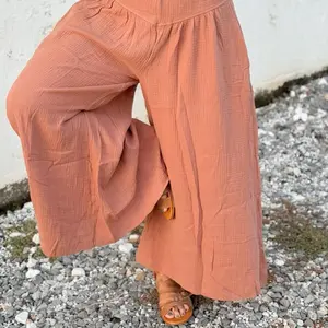 Rust Wide Leg Pants