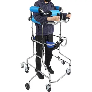 Portable walking aid, adult walking frame suitable for elderly standing frames, standing walking frame with IV pole, suitable for elderly individuals and rehabilitation patients Height Adjustable Walker Healthcare Equipment