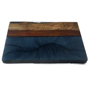 Rosewood & Blue Epoxy Cutting Board