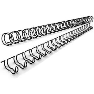 1/4 Inch Wire Binding Spines 100 Pack Double Loop Spiral-O Wire Binding Combs 3:1 Pitch Fits A4 Holds up to 20 Sheets for Office and School