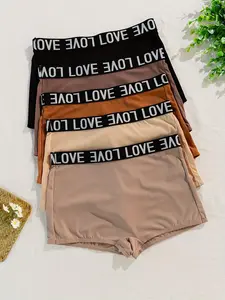 Women's Letter Tape Knicker, Soft Comfy Breathable Panty for Daily Wear, Underwear for All Seasons, Soft Minimalist Knicker, Casual Soft Panty, Letter Print Underwear