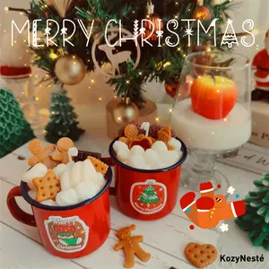 Christmas Scented Candles, Soy Wax with Essential Oils, Aromatherapy Candles for Home Scented, Stress Relief, Christmas Gift Room Decor cute Ornaments