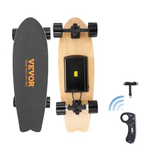 VEVOR Electric Skateboard with Remote, 13.7 Mph Top Speed 7.5 Miles Max Range Skateboard Longboard, 3 Speeds Adjustment Skateboards, Easy Carry Handle Design, Suitable for Adults Teens Beginners