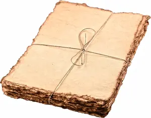 Watercolor Paper - 6 X 4 inches 150 GSM Thick Deckle Edge Cotton Handmade Paper 50 Sheets- Vintage Toned