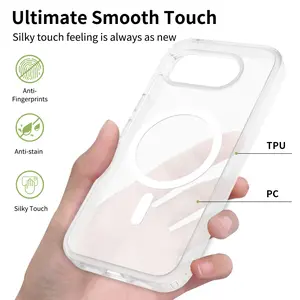 Suitable for Google 10A skin-feel magnetic two-in-one phone case, Google 9A silver shield anti-drop phone case, 10 Pro XL protective case Cover