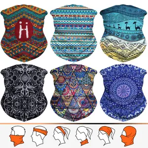 Venswell Women Neck Gaiter Head Wrap Headwear Face Mask Magic Scarf Bandana for Men and Women-6 Pics