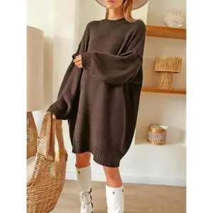 Women's Plus Size Loose-Fitting Ribbed Sweater Pullover, Casual Fall & Winter Knitwear, Elegant Long Sleeve Top for Daily Wear