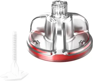 Tile Leveling System, 250 count 1/16" Tile Spacers & 100 count Free-Spin  Caps with Anti-Shift Ring, Transparent Design, One-Handed Operation - for Floor, Wall Tile Installation