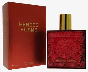 Heroes Flame Eau de Toilette 100ml - Natural Spray for Men and Women, Tonka Bean Scent, Unisex Fragrance
