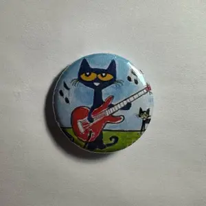 Handmade Pete the Cat 1.25 inch Pin Button Badge pinback buttons pins