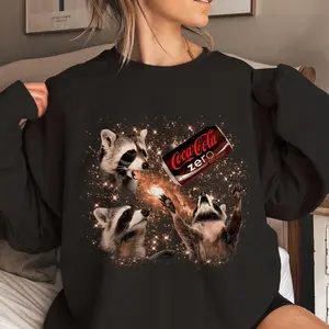 Three Raccoons Soda SweatShirt – Funny Cokee Zero Diet Cokee Gift – I Need a Diet Cokeee Meme Tee – Soda Lover T-Shirt