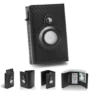 2025 New Smart Wallet for Men, Pop up Card Case, Mens Wallet Card Holder for Air Tag, Slim , Minimalist, 9-14 Card Capacity | ID Window | Cash Slot tracking  wallet