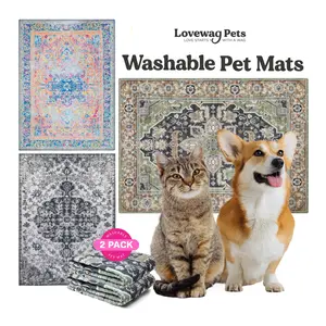 Lovewag Pets Washable Dog Pads - Pack of 2, Eco-Friendly & Leak-Proof Design, Multi-Design Options: Sage Forest,  Marmalade Sunshine, Moonlit Night, Rustic Terracotta, 16" x 24" & 36" x 48"& 28" x 41"
