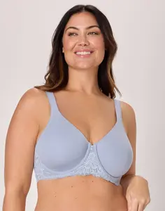 Bali Breathe Women's Minimizer Bra, Underwire Breathable Womenswear Full Coverage Minimizer Support Lightweight Everyday Smoothing DF3423