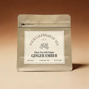 CHALENDAR Ginger Ember Black Tea With Ginger – Natural Ginger Flavor Black Tea, Loose Leaf, 1 Pack / 100g, Hot Brew Tea