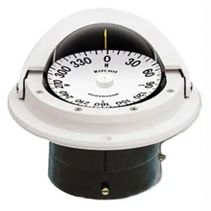 212 MAIN Ritchie F-82W 3" Voyager Compass - White, Night Light, Flat Dial, Powerdamp Tool for Sports & Outdoor Camping Hiking GPS Navigation