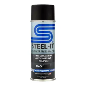 Steel-It 1012B Polyurethane, Industrial Paint Coatings, Weldable, Easy to Apply - Black