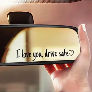 Vinyl Decal for car,12 Counts Set I Love You Drive Safe Car Mirror Decal,Car Rearview Mirror Sticker,Universal Car Accessory.