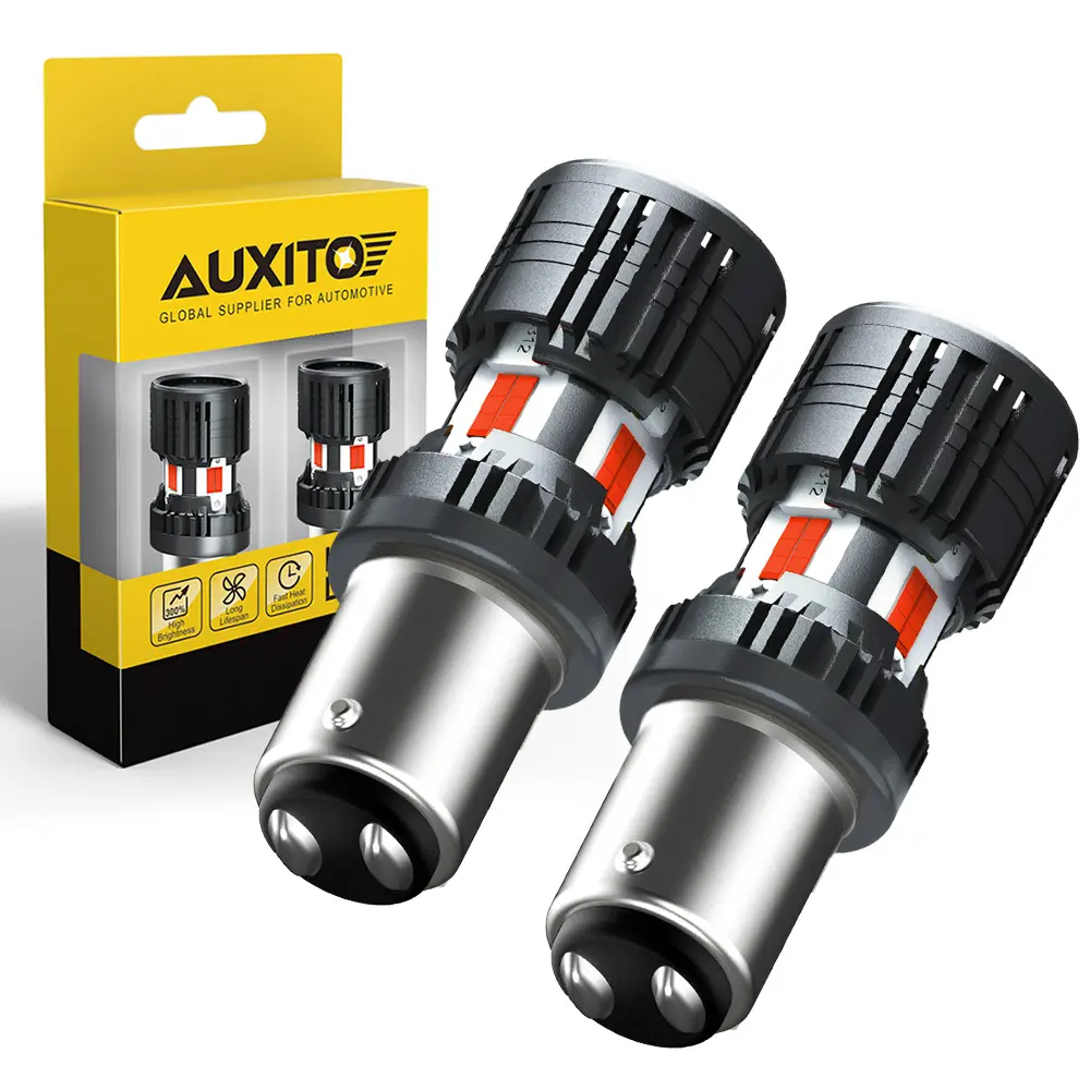 AUXITO Latest CANBUS LED Tail Brake Turn Signal Light Bulbs ,4000LM 600% Brighter,Built-in Resistor ,Anti Hyper Flash,Error-Free,Plug and Play,Reverse Backup Stop Light DRL/Parking Light，Select Bulb Model: 7440/7443 3156/3157 1157 1156/BA15S 7507/BAU15S