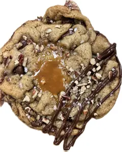 Lotta Love Gourmet Cookies- Salted  Caramel Chocolate Chip Gourmet Cookie  Snack Saltcookie Bite Pecans