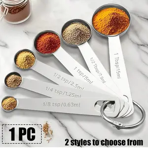 Teaspoon Tablespoon Measuring Spoons,Stainless Steel Baking & Cooking Measure Scoop Set Of 6 Or 5, Metal Kitchen Measuring Utensils For Dry And Liquid Ingredients For Baking & Cooking | Dry And Liquid Ingredients