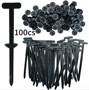 100Pcs Car Clip Kit With Multi Spec Heavy-duty self-locking zipper tie bracket UV-resistant plastic fasteners, used for daily use of car fixing components for car maintenance Mudguard Fender