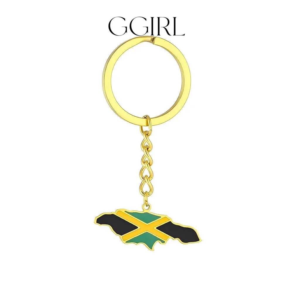 GGIRL World Map Flag Keychain 18K Gold Plated Country Map Jewelry for Travel Enthusiasts Men Women Neutral Gift Modern Versatile Accessories Fashion Jewelry Gift for Holiday Haul Christmas Birthdays Anniversaries