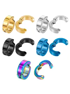 5 pairs of simple and stylish 304 stainless steel ear clip sets Earcuff, Earring Stacking Set, Stackable Earrings, fashionable jewelry sets, suitable for both men and women, suitable for daily or party use, can be given as gifts to friends