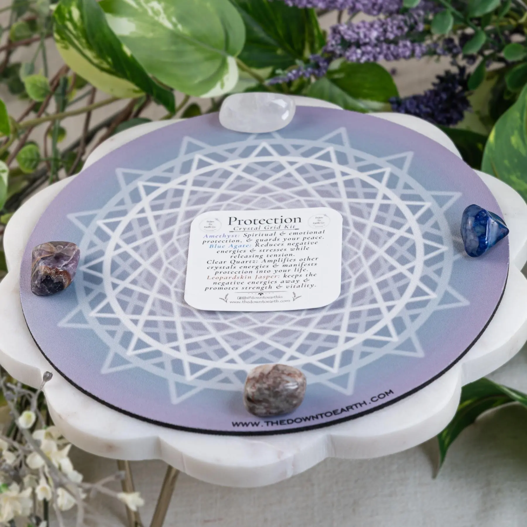 Down to Earth Protection Crystal Grid Kit