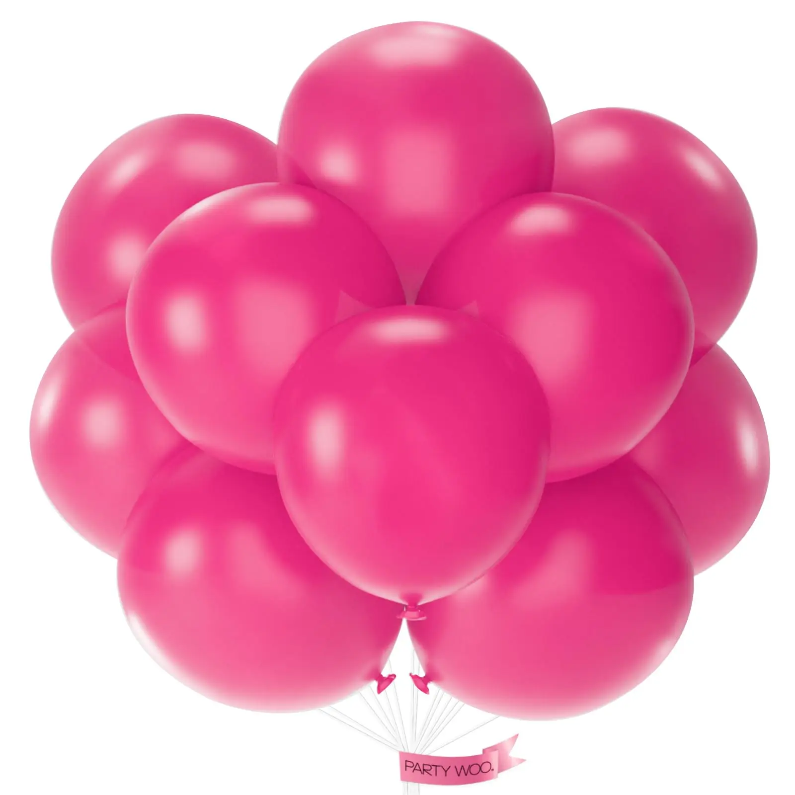 18-Inch Round Hot Pink Decorative Balloons (20pcs, Safe) with Float, Balloon Arch Kit, Garland Supplies & Pump - Festive/Birthday Theme Party Decor for Baby Shower, Wedding - Pink-Y12, Decorative Balloons Balloons