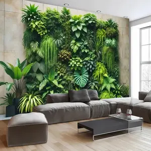 Large, lush green tropical plant backdrop banner, Botanical Leaves Printed, made of polyester, suitable for indoor/outdoor jungle-themed party decorations, photography studio backdrops, and celebrations in homes and gardens