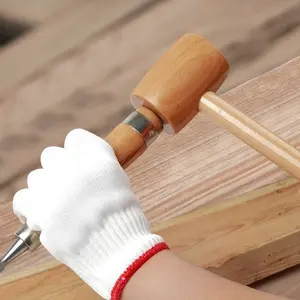 Labor-Saving Wood Mallet for Woodworking, 15-Inch Solid Beech Wood Hammer with Ergonomic Handle, Ideal for DIY Carpentry & Carving, Includes Mini Wooden Crab Cracker, Silicone & Stainless Steel Grout Tools, Labor-Saving Wood Mallets