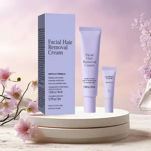 Facial Hair Removal, Gentle Hair Removal Cream for Face and Body, Safe for Sensitive Skin, Smooth Results, Painless Formula， Combined with Herbal Essence for Natural Care