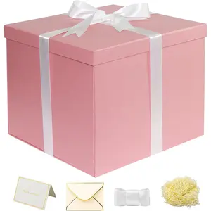 Large  Box 12x12x10 Inches,Pink  Boxes for presents,Birthday  Box,Present box,for Packaging,Valentine's Day,Mother's Day,Christmas,Anniversaries.