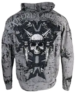 Xtreme Couture By Affliction Unisex Oversized Boxy Pullover Hoodie Cannon