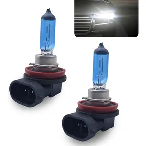 Pack-2 H11 Halogen Bulbs,  Xenon Light Bulbs, 12V 55W  High Beam Lights, Automobile Lights Replacement Kit, Universal for Most , SUVs and Vans (W car