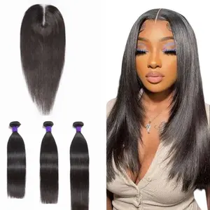 LUVME Upgraded 13A 100%  Virgin Remi Human Hair (100+/-5g) Dye. Perm. High-End Salon Hair Body Wave Deep Wave Silky Straight Bundle