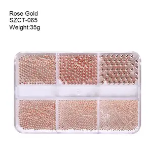 6 Grid Ball Beads - SZCT 065 - Bronze