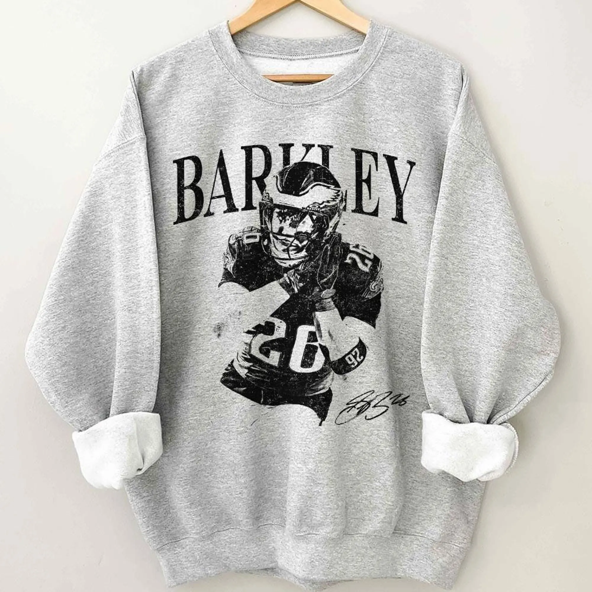 Saquon Barkley Vintage Sweatshirt, Saquon Barkley Game Day Sweatshirt, Funny Retro Football Gift Unisex