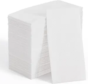 New 200 Pack Disposable Paper Napkins, Soft Bathroom Napkins for Guests, 2-Ply White Paper Hand Towels for Halloween, Wedding, Thanksgiving