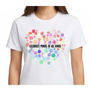 Celebrate Minds Of All Kinds Shirt - Neurodiversity & Autism Awareness Graphic Tee - Special Education Teacher Gift Unisex T-Shirt