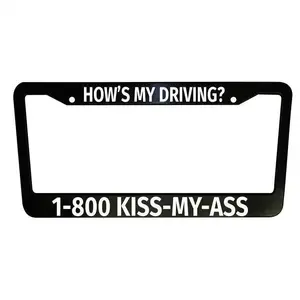 How is My Driving? Funny Black Plastic or Aluminum License Plate Frame Truck Car Van Décor Car Accessories New Car Gifts for Him Her