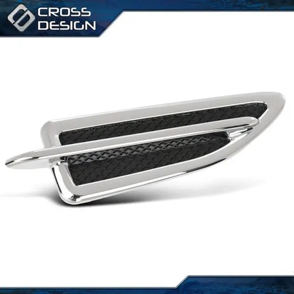 CROSSDESIGN Right Passenger Side Chrome Fender Emblem Moulding, Vehicle Exterior Decoration for 13-15 Ford Escape