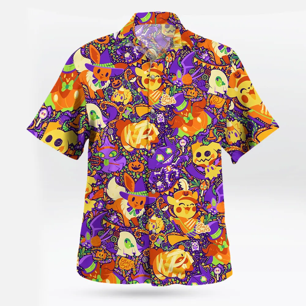 Halloween Party Eevee Shirt, Cute Ghost Costume Tee, Spooky Anime-Inspired Graphic T-Shirt, Fall Festival Gift